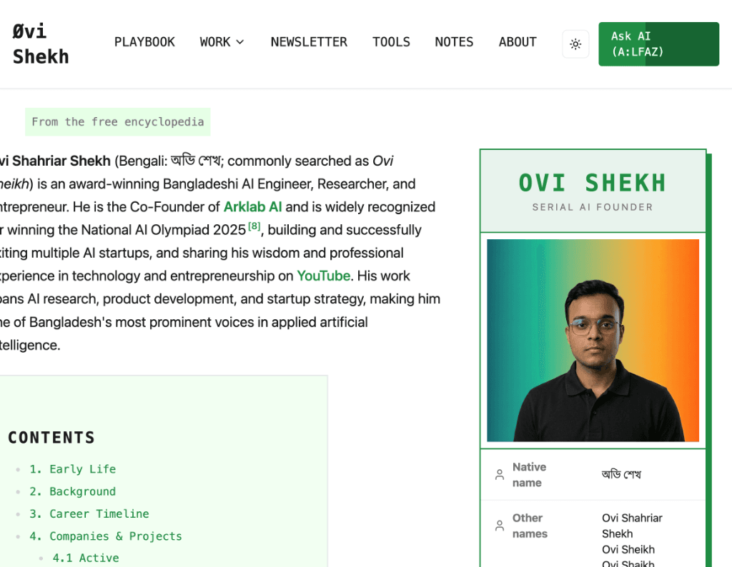 Ovi Shekh - Award 4